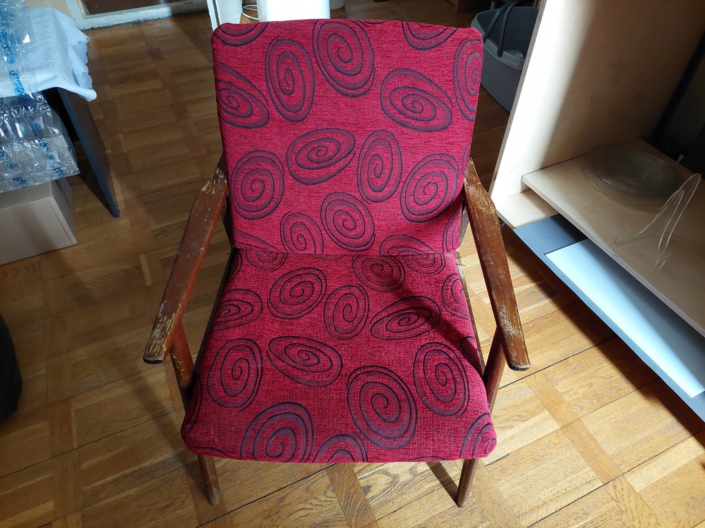 Fotel tradycyjny Lisek bordowy