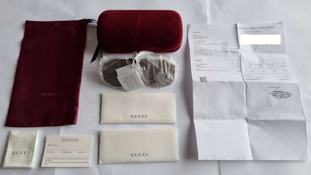 NOWE OKULARY GUCCI GG0291S-002 ETUI ŚCIERECZKI GWR