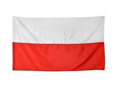 FLAGA NARODOWA POLSK DUŻA TRANSPARENT 68 X 110 CM