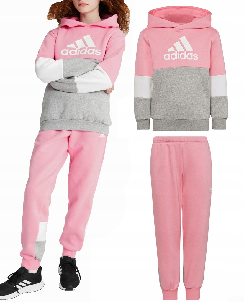 2833 KOMPLET DRES DZIEWCZĘCY ADIDAS BAWEŁNA 152 cm