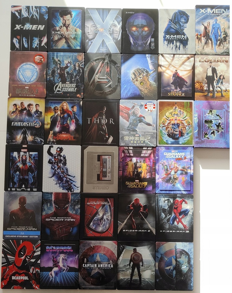 Kolekcja zestaw steelbook MARVEL blu-ray