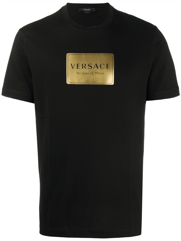 VERSACE MĘŻCZYZN CZARNY T-SHIRTY S INT