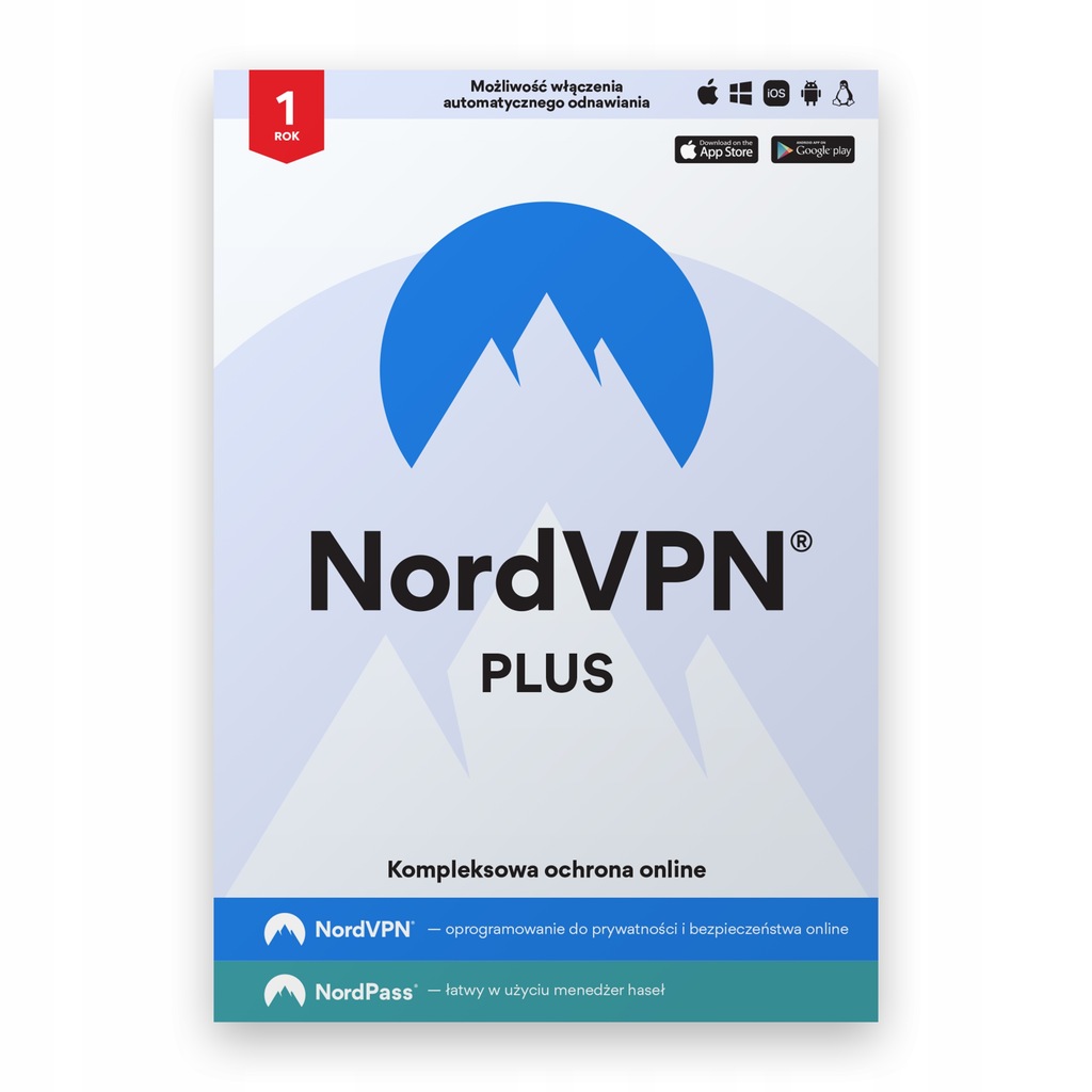 NordVPN Plus - pakiet cyberbezpieczeństwa 12 miesięcy