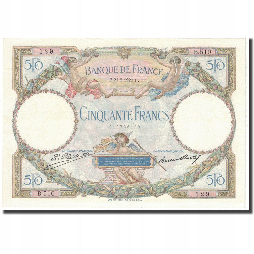 Francja, 50 Francs, 1927, 1927-05-21, UNC(60-62),
