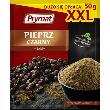 Pieprz Czarny Mielony Xxl 50G Prymat