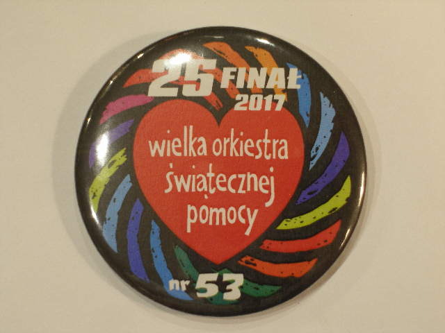 nr 53 ze 100 PRZYPINKA, znaczek, button ø 55 mm