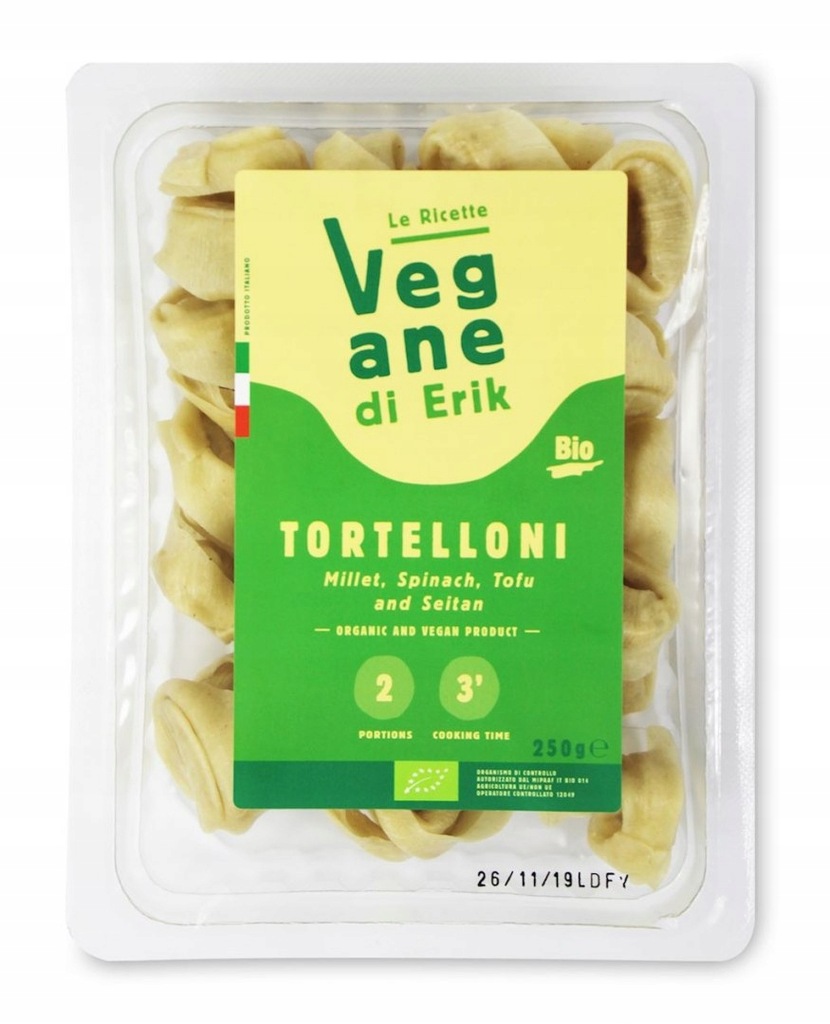 TORTELLONI Z KASZĄ JAGLANĄ, SZPINAKIEM, TOFU, SEIT