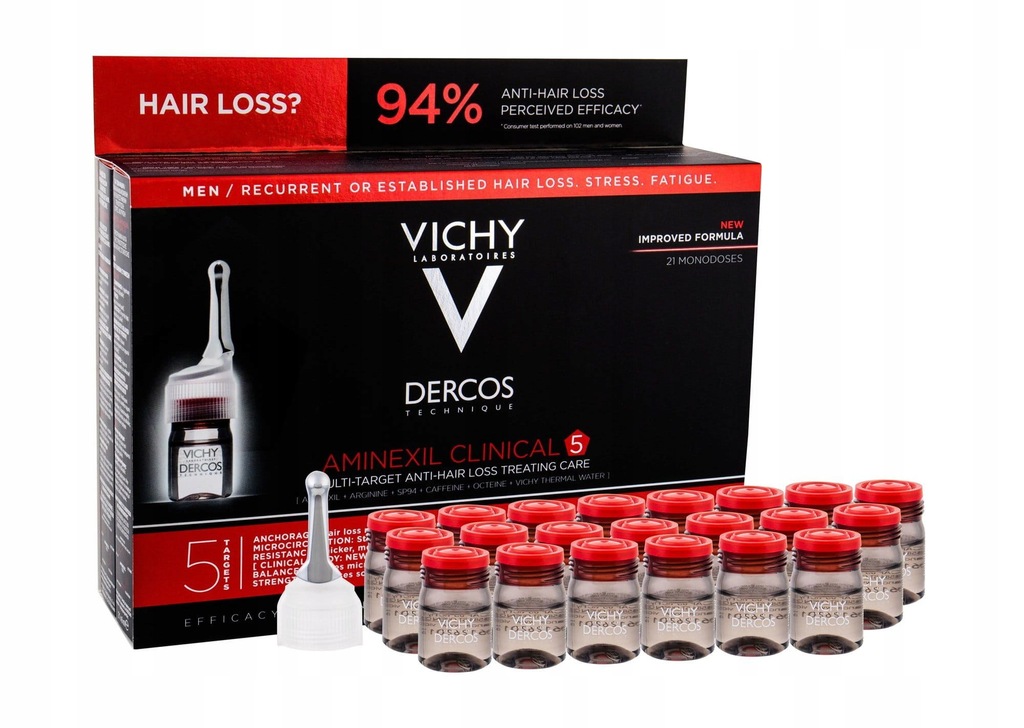Vichy Dercos Preparat do włosów 21x6ml + aplikator