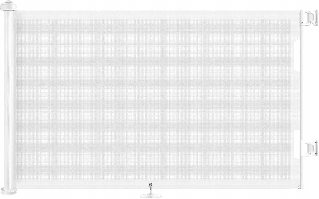 Bramka zabezpieczająca 150x83 cm biała na schody drzwi dla dzieci i psów