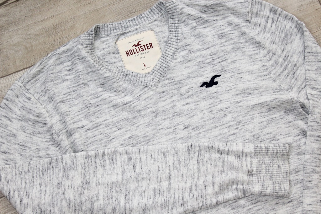 sweter Hollister M L idealny logowany męski