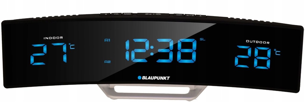 RADIO BUDZIK FM ZEGAR TERMOMETR BLAUPUNKT CR12BK