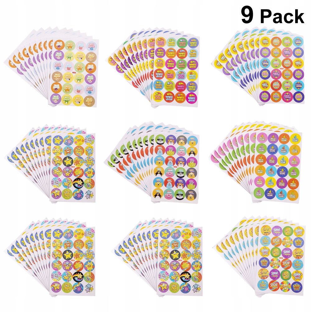 Decorative Labels Kids Decals Stickers 90 Sheets