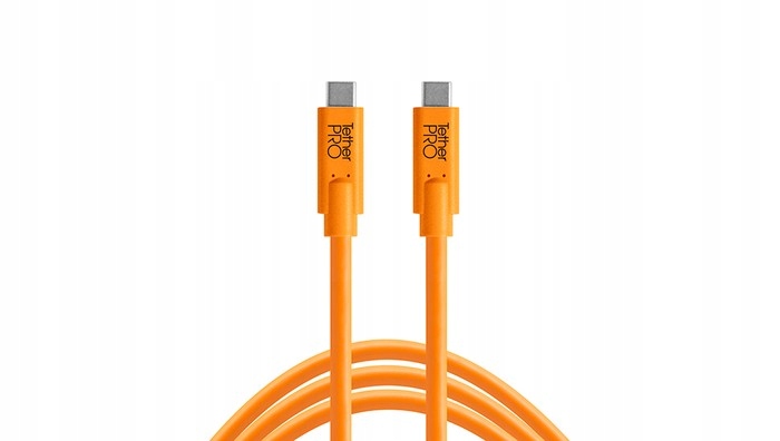 Kabel TetherPro USB-C to USB-C 4.6m Pomarańczowy