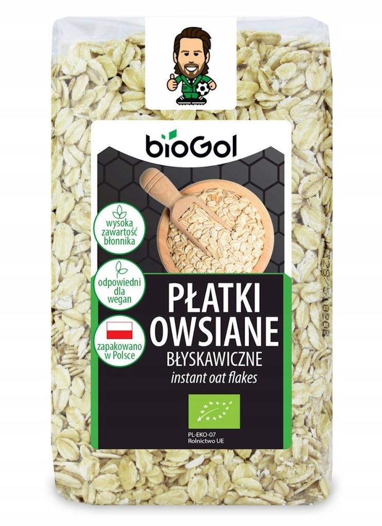 PŁATKI OWSIANE BŁYSKAWICZNE BIO 300 g - BIOGOL