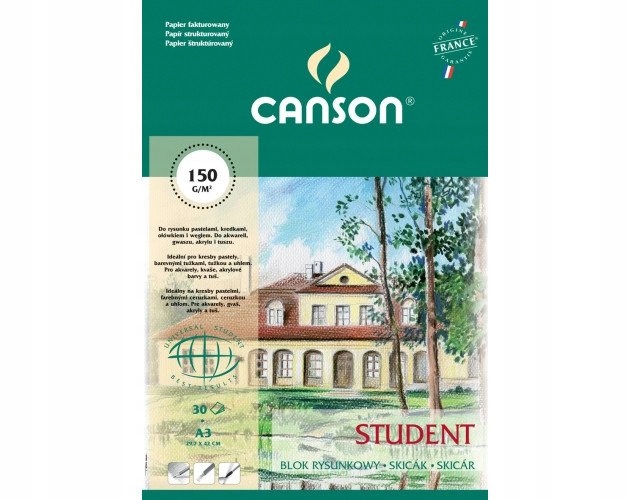 CANSON STUDENT BLOK RYSUNKOWY FAKT. A4 150G 50 ARK