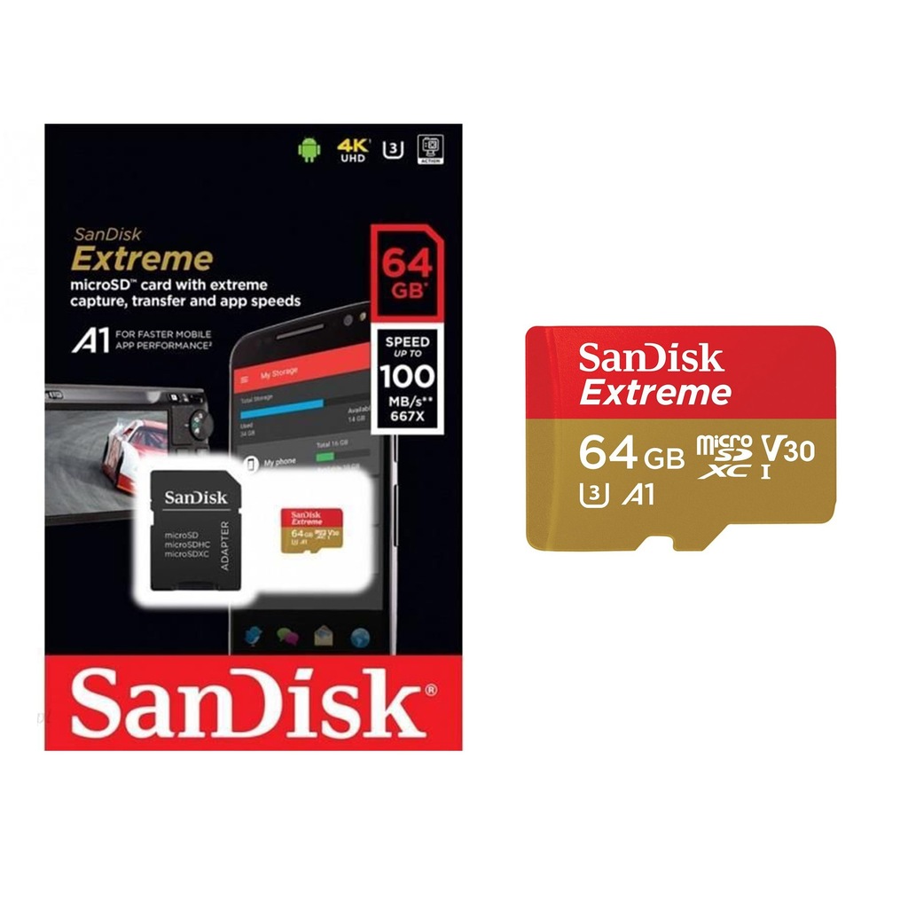 Купить SanDisk Extreme micro SDXC 64 ГБ V30 U3 160/60 МБ/с: отзывы, фото, характеристики в интерне-магазине Aredi.ru