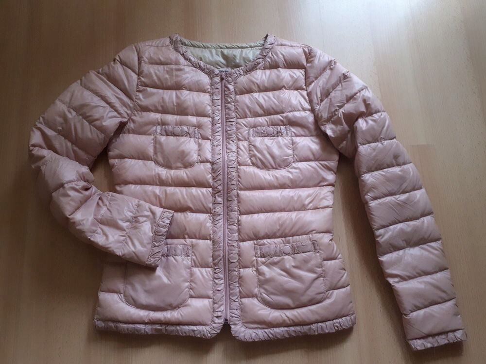 Kurtka benetton light sisley S/M/38 pudrowy róż