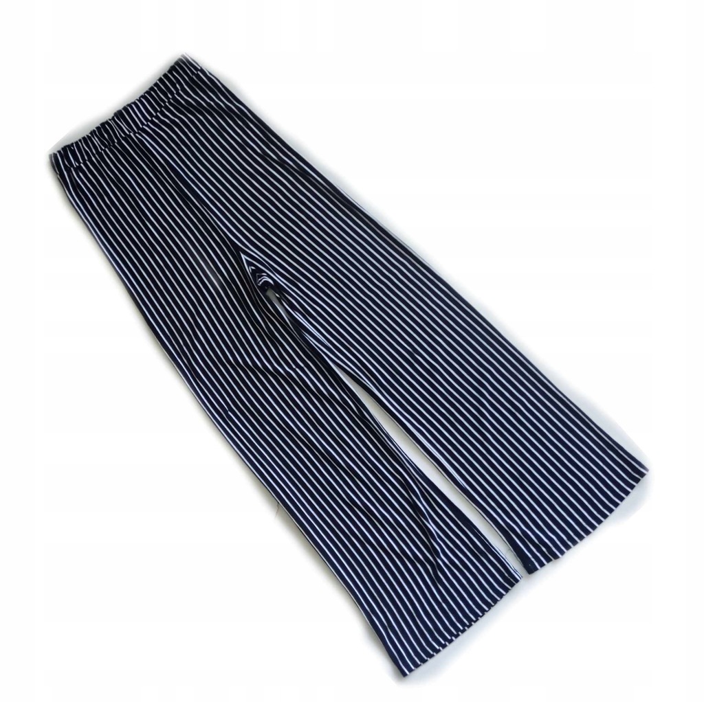 NM293*H&M* Szerokie materiałowe spodnie paski 7 / 8 170