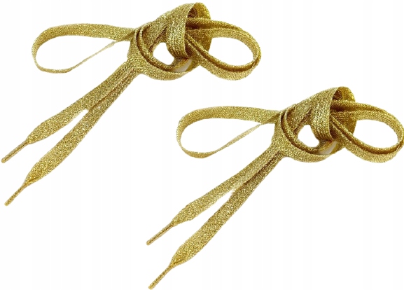 Sznurowadła sznurówki metalizowane złote 1 para