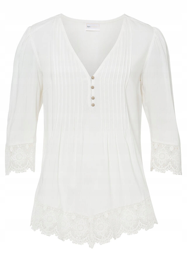 TUNIKA W SEREK BPC Z KORONKĄ DEKOLTEM I 38