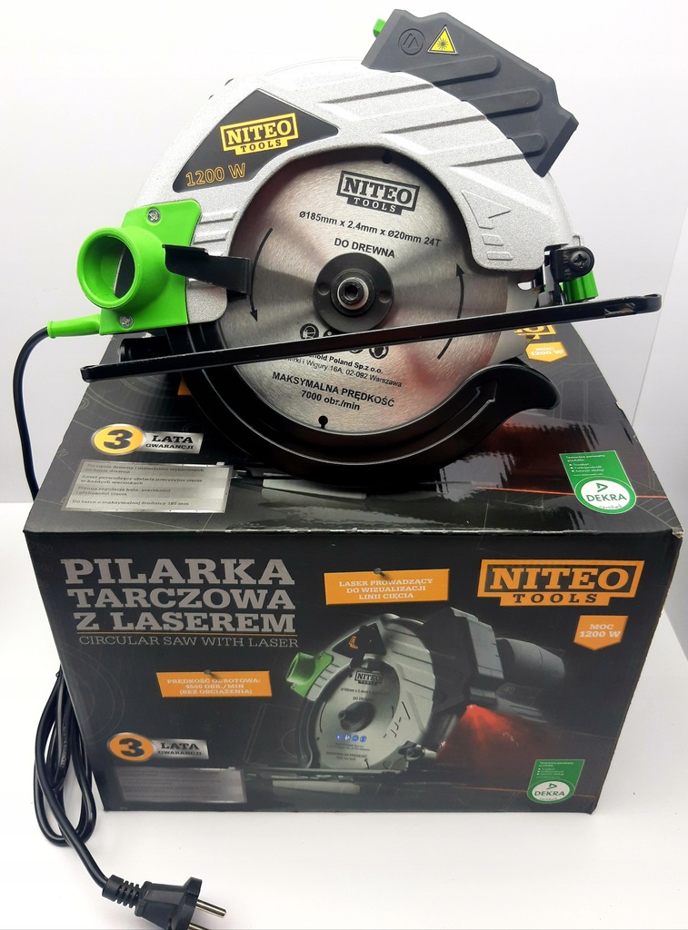 PILARKA TARCZOWA Z LASEREM NITEO TOOLS CS0398-17