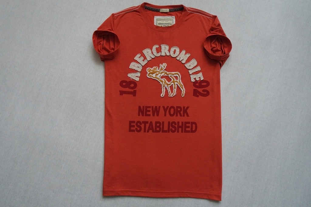 ABERCROMBIE FITCH koszulka pomarańczowa t-shirt__M