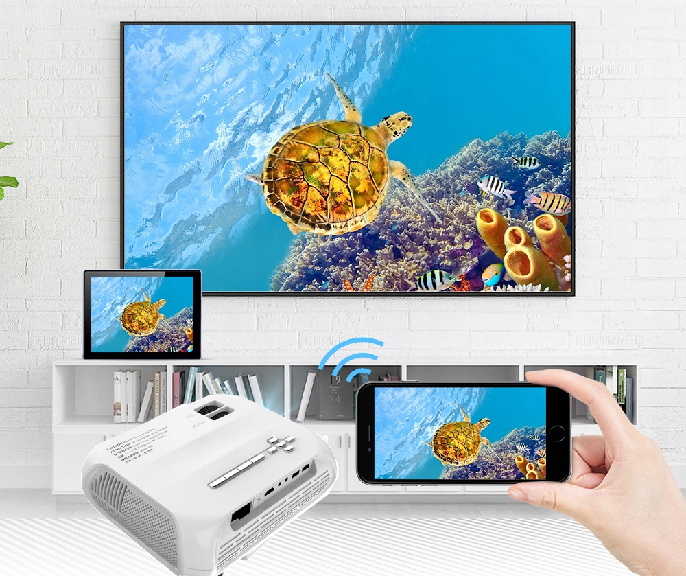 Купить СВЕТОДИОДНЫЙ ПРОЕКТОР FULL HD 4500 ЛМ HDMI WIFI: отзывы, фото, характеристики в интерне-магазине Aredi.ru