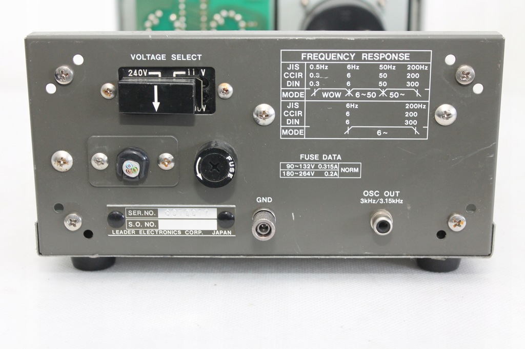 アンプ LEADER LTM-3610 WOW & FLUTTER METER Leader LFM-3610 Wow and Flutter Meter Manual | HiFi Engine