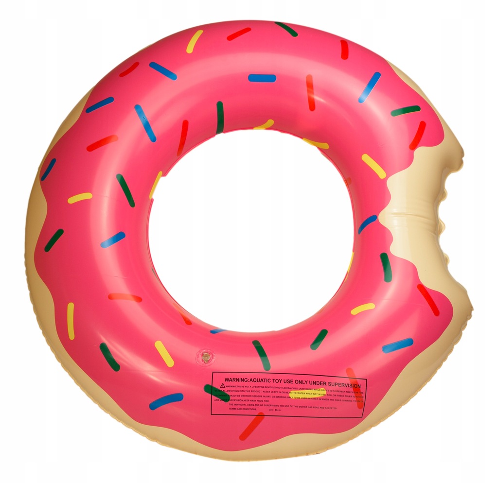 Koło dmuchane Donut 80cm różowe