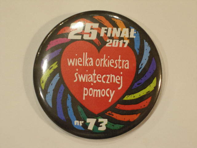 nr 73 ze 100 PRZYPINKA, znaczek, button ø 55 mm