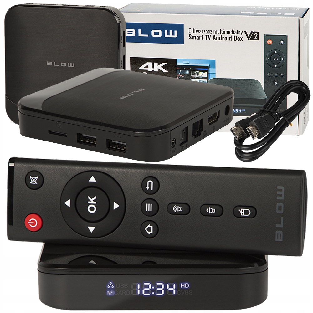 ANDROID TV BOX SMART TV 4K ULTRAHD WIFI BLUETOOTH 12462984206 oficjalne archiwum Allegro