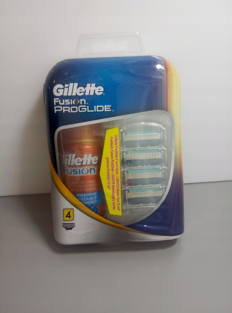 GILLETTE FUSION PROGLIDE 4WKŁADY + ŻEL 2827/11