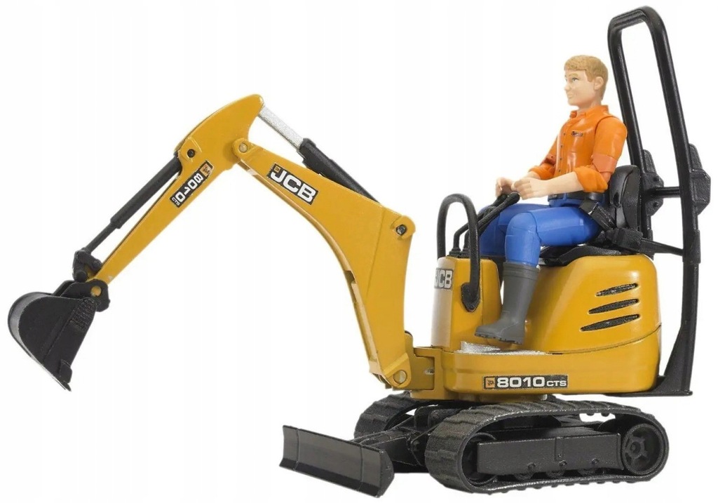 BRUDER Mikrokoparka JCB 8010 CTS z figurką