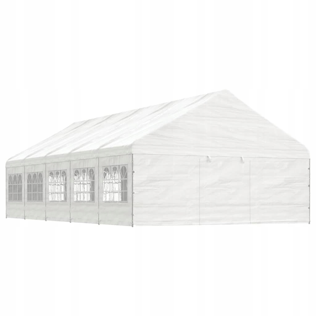VidaXL Namiot ogrodowy z dachem, biały, 11,15x5,88