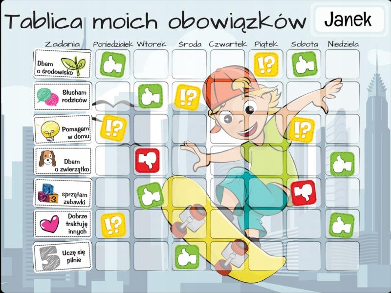 Tablica Magnetyczna, Mata Motywacyjna Dla Dzieci C