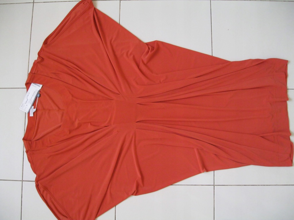 SOLAR pomarańczowa sukienka / tunika r.36