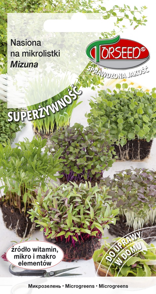 Nasiona Mizuna mix - nasiona na mikrolistki - Torseed kiełki