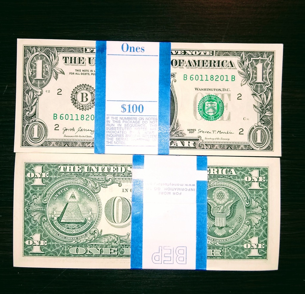 1 Dolar $ x 1000 UNC USA New York 2017