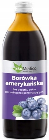 Ekamedica Borówka Amerykańska 0,5L Sok 100%