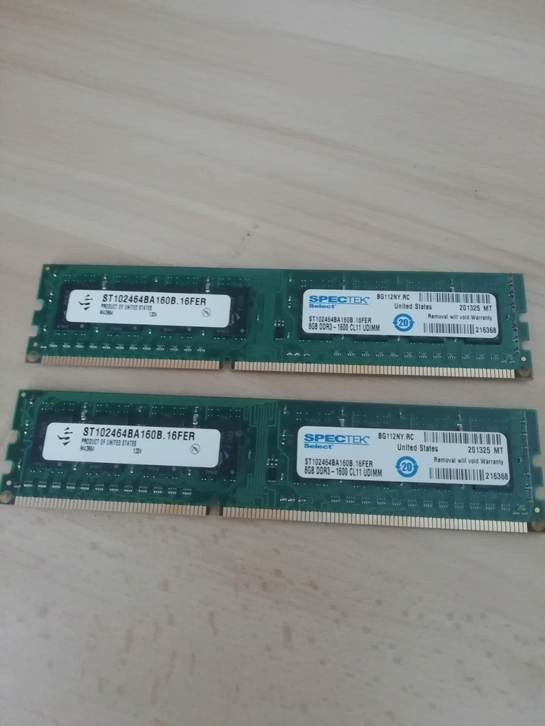 SPECTEK 2x8GB RAM DDR3 1600MHz CL11 UDIMM