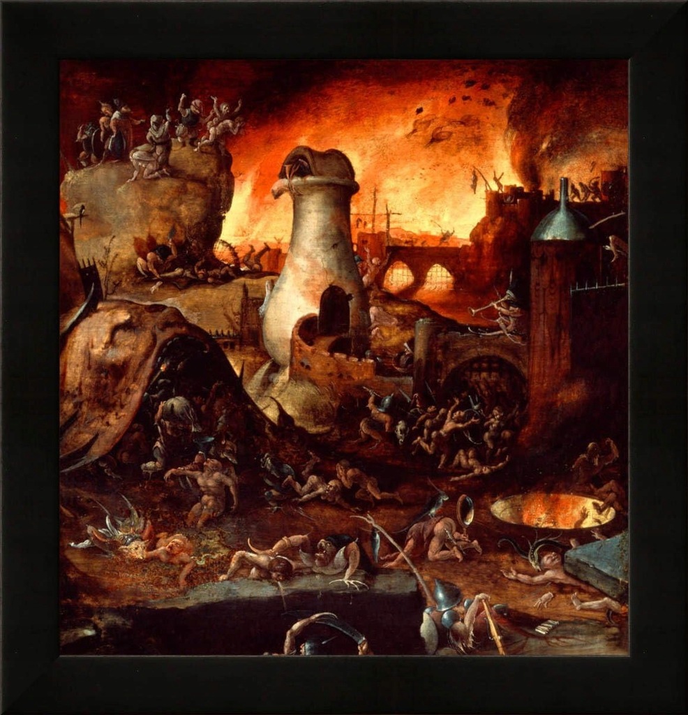 Obraz 30x30 cm Hieronim Bosch Piekło druk cyfrowy