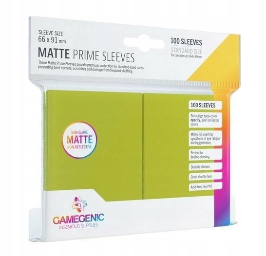 Gamegenic: Matte Prime CCG Sleeves 66x91mm Lime