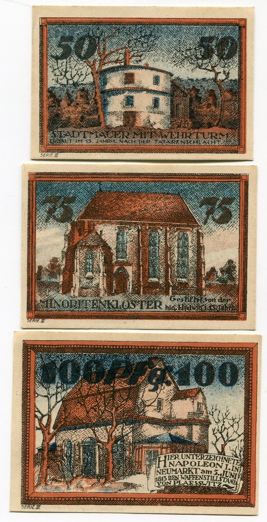 Środa Śląska - Neumarkt Seria III, - 50,75,100Pf