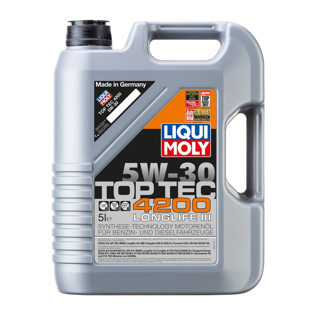 Olej LIQUI MOLY TOP TEC 4200 5W30 LONGLIFE III 5L - 7302767767 ...