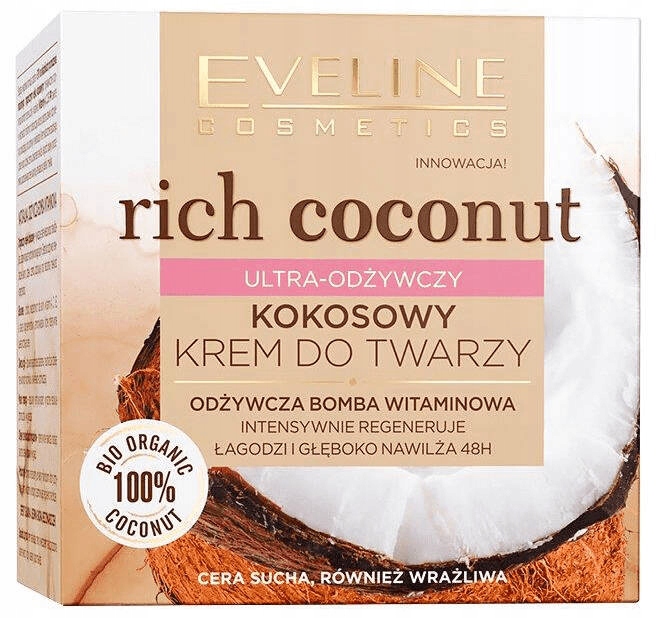 EVELINE Rich Coconut KREM MULTINAWILŻAJĄCY 50ml