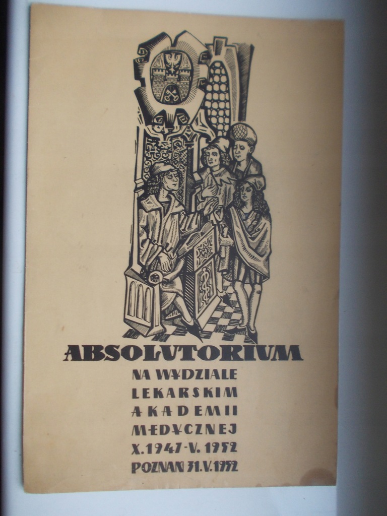 ABSOLUTORIUM Akademia Medyczna Poznań 1947/1952 r.