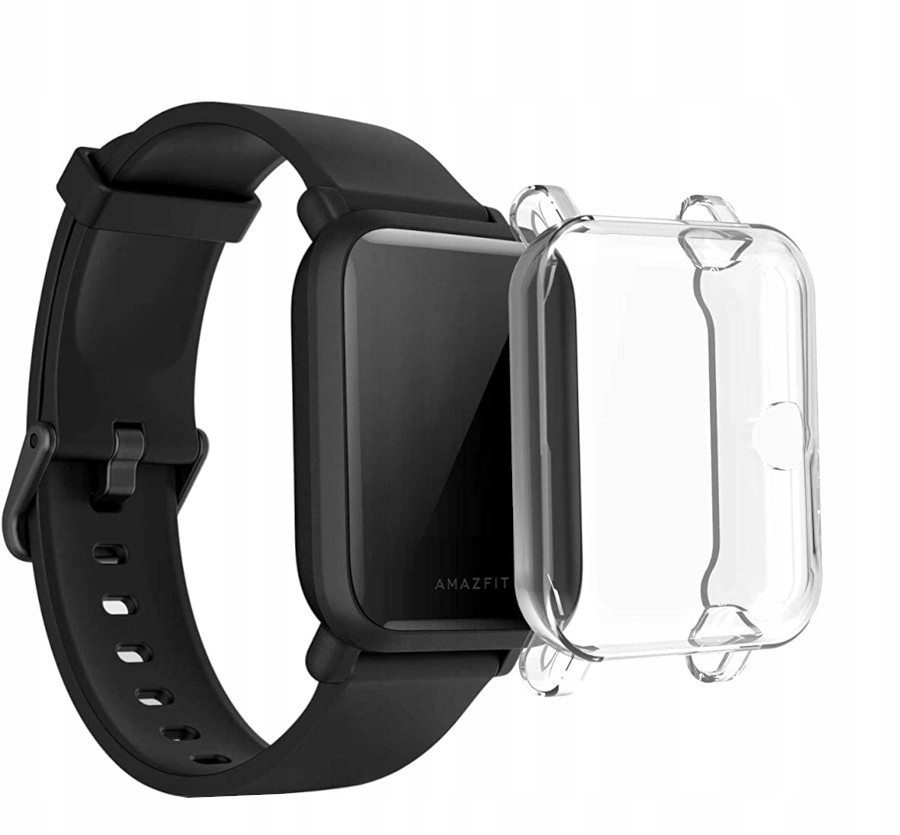 Kwmobile Coque Compatible Avec Amazfit Bip 6 - 2 Coques En Silicone TPU Pour Tracker D'activité - Noir/argenté