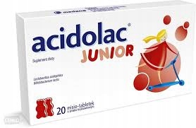 Acidolac Junior smak truskawkowy 20 szt