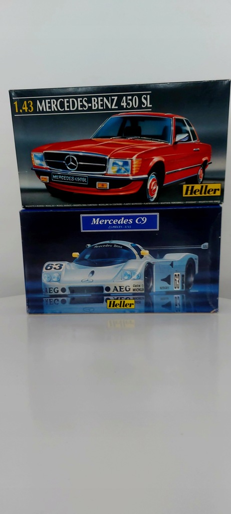 MERCEDES 450 SL+MERCEDES C9 HELLER 1/43