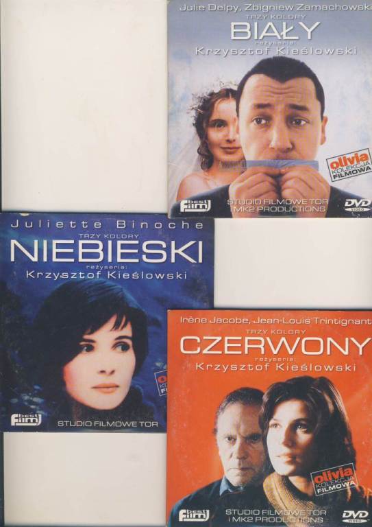 3 filmy Kieślowski -  Biały , Niebieski , Czerwony